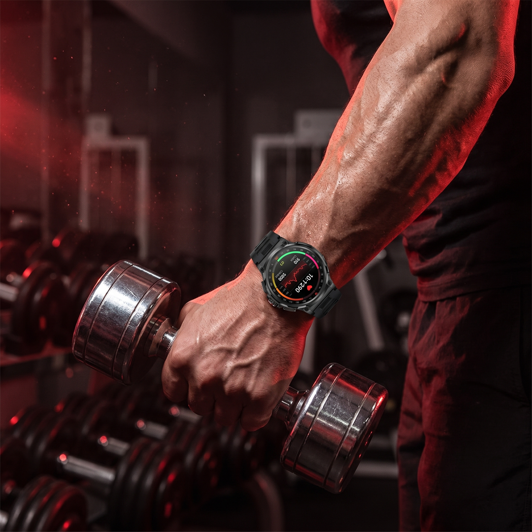 Professional GPS Smart Watch Sport Fitness Tracker 1.85 Inch AMOLED Display Bluetooth Calling Heart Rate Monitor Compatible Android iOS