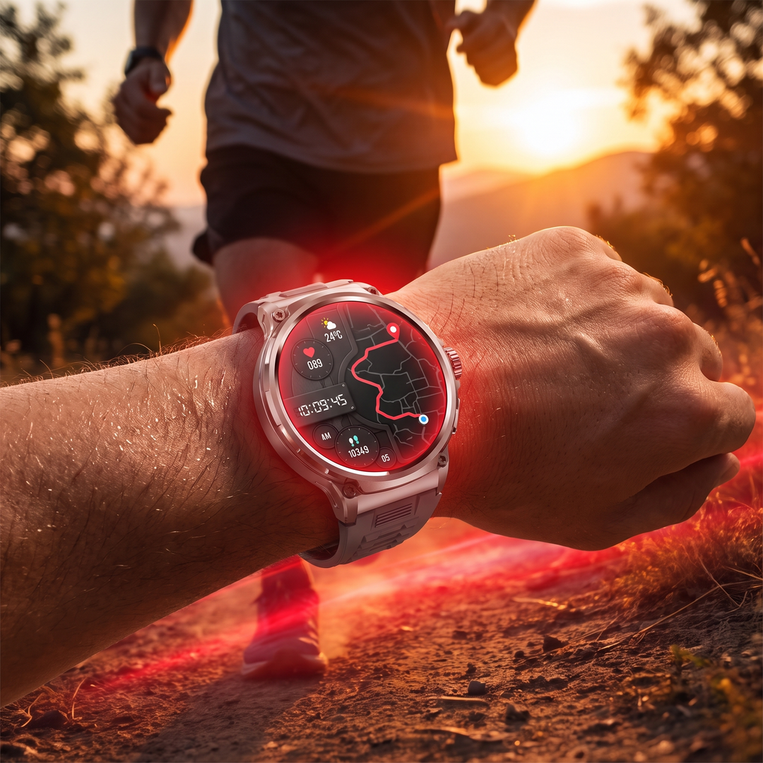 Professional GPS Smart Watch Sport Fitness Tracker 1.85 Inch AMOLED Display Bluetooth Calling Heart Rate Monitor Compatible Android iOS