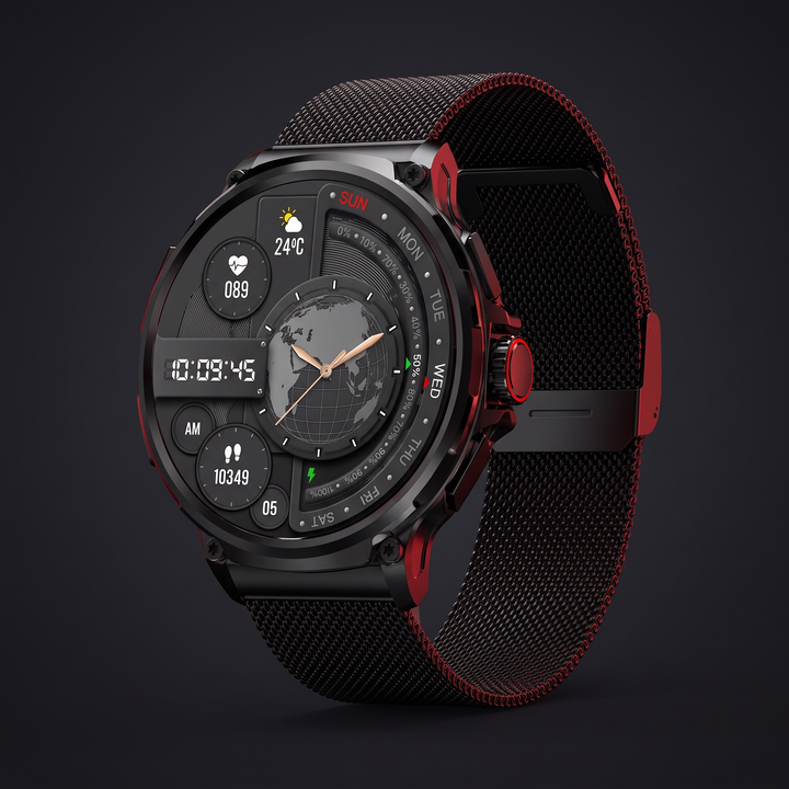 Professional GPS Smart Watch Sport Fitness Tracker 1.85 Inch AMOLED Display Bluetooth Calling Heart Rate Monitor Compatible Android iOS