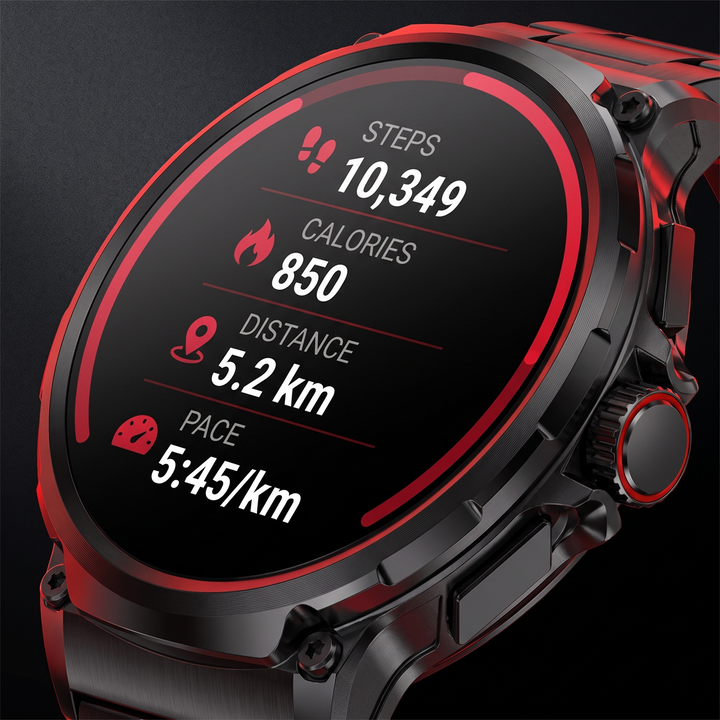 Professional GPS Smart Watch Sport Fitness Tracker 1.85 Inch AMOLED Display Bluetooth Calling Heart Rate Monitor Compatible Android iOS