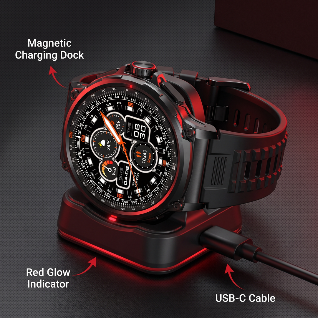 Professional GPS Smart Watch Sport Fitness Tracker 1.85 Inch AMOLED Display Bluetooth Calling Heart Rate Monitor Compatible Android iOS