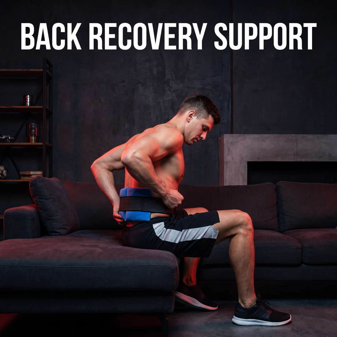 Professional Gel Ice Pack with Adjustable Elastic Strap Hot Cold Compress Wrap for Shoulder Knee Back Neck Ankle Recovery Support