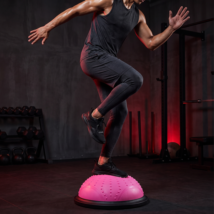 Professional Half Balance Ball 46cm BOSU Stability Trainer Yoga Fitness Core Strength Training Balance Board Home Gym Workout Recovery