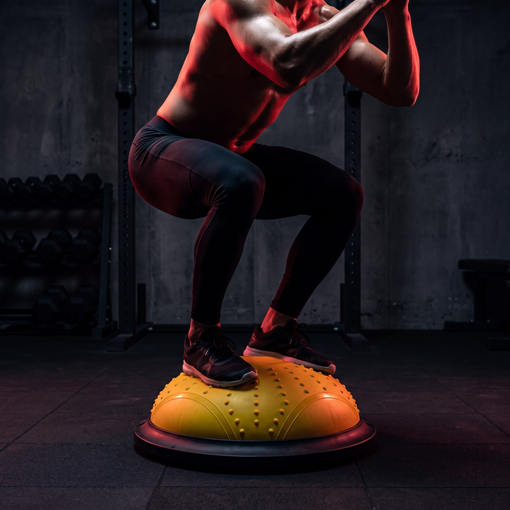 Professional Half Balance Ball 46cm BOSU Stability Trainer Yoga Fitness Core Strength Training Balance Board Home Gym Workout Recovery