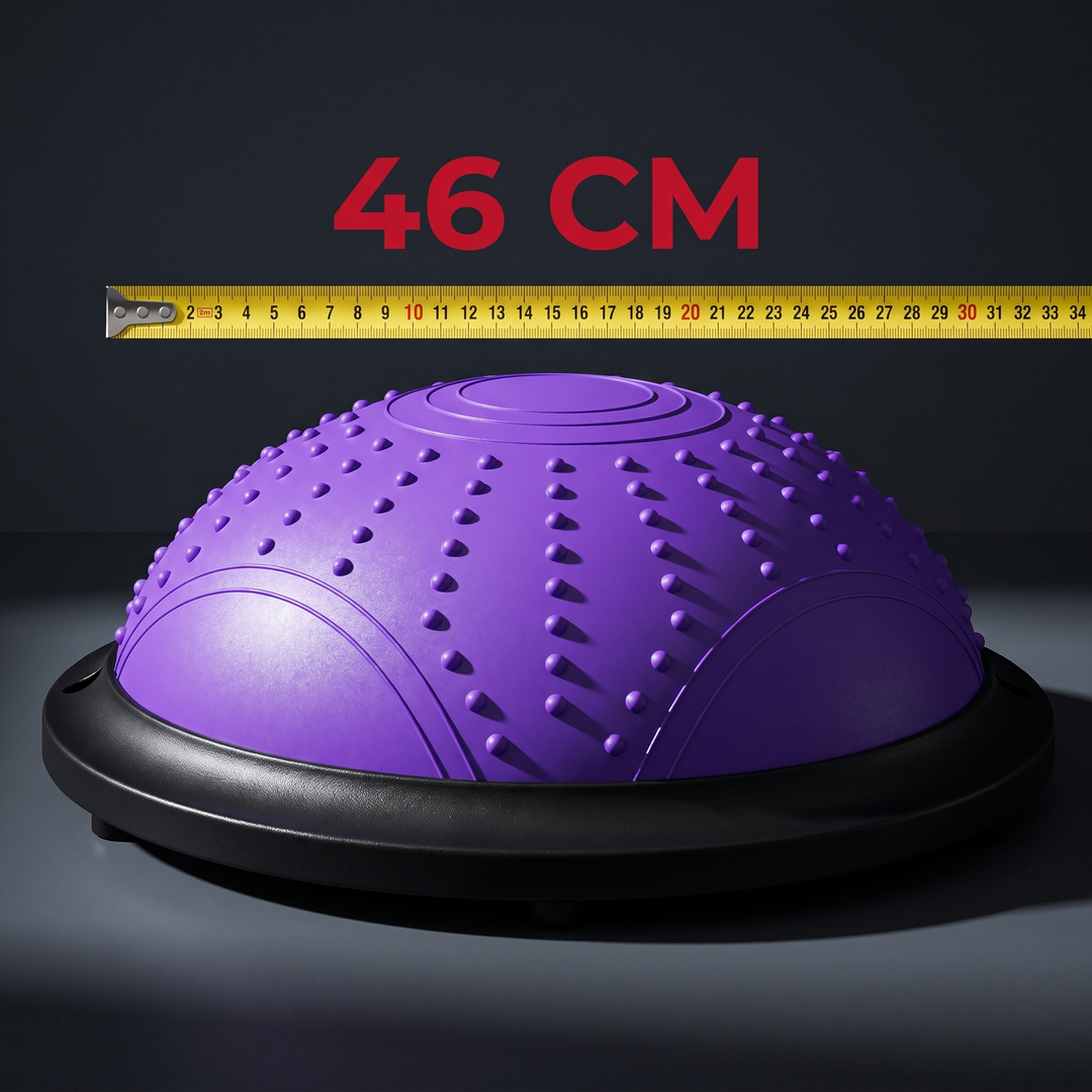 Professional Half Balance Ball 46cm BOSU Stability Trainer Yoga Fitness Core Strength Training Balance Board Home Gym Workout Recovery