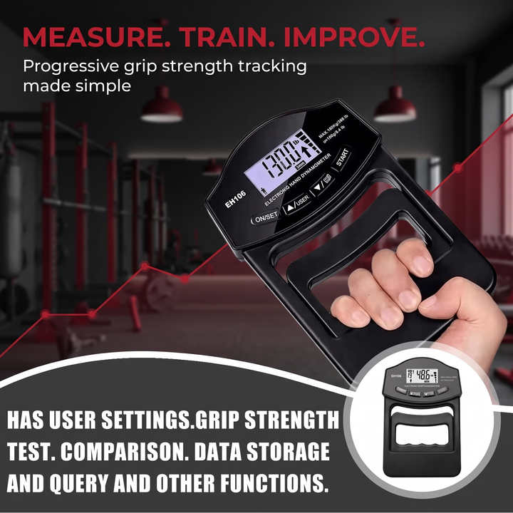 Professional Hand Grip Strength Dynamometer Digital LCD Display Forearm Trainer Grip Strengthener Squeeze Exercise Rehabilitation Fitness Tool