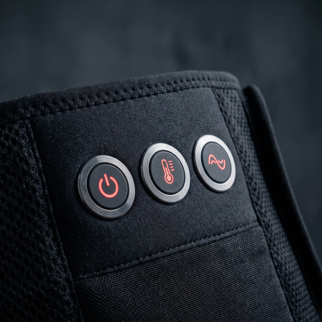 Professional Heated Massage Waist Belt Red Light Therapy Vibration Massage Pad Cordless Muscle Relaxation Back Waist Support Recovery Belt for Home Use