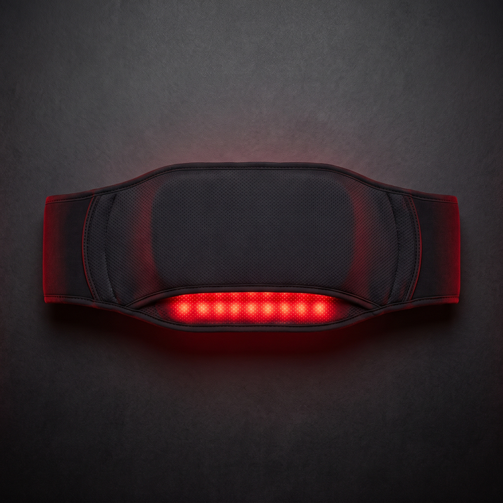 Professional Heated Massage Waist Belt Red Light Therapy Vibration Massage Pad Cordless Muscle Relaxation Back Waist Support Recovery Belt for Home Use