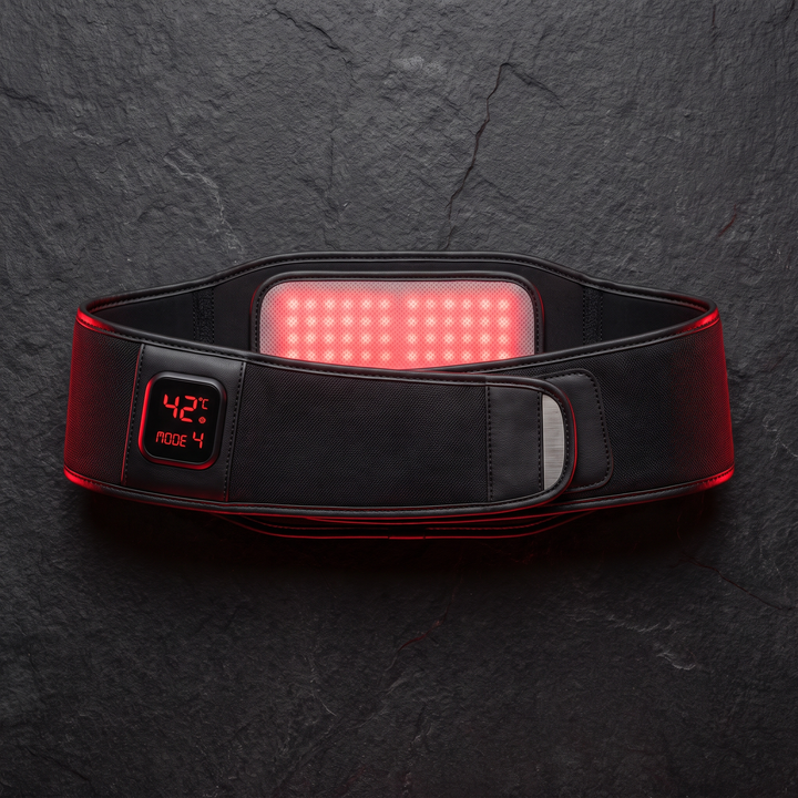 Professional Heated Massage Waist Belt Red Light Therapy Vibration Massage Pad Cordless Muscle Relaxation Back Waist Support Recovery Belt for Home Use