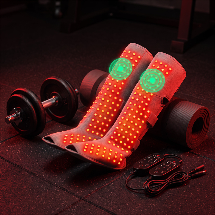 Professional Heated Red Light Leg Massager Boots Full Leg Compression Massager with Heat Muscle Relaxation Joint Comfort Fatigue Relief Home Recovery
