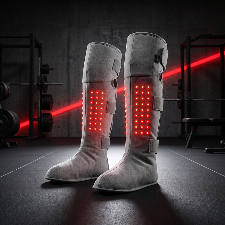 Professional Heated Red Light Leg Massager Boots Full Leg Compression Massager with Heat Muscle Relaxation Joint Comfort Fatigue Relief Home Recovery