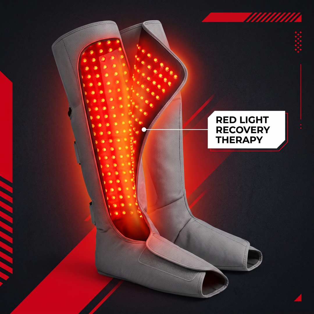 Professional Heated Red Light Leg Massager Boots Full Leg Compression Massager with Heat Muscle Relaxation Joint Comfort Fatigue Relief Home Recovery