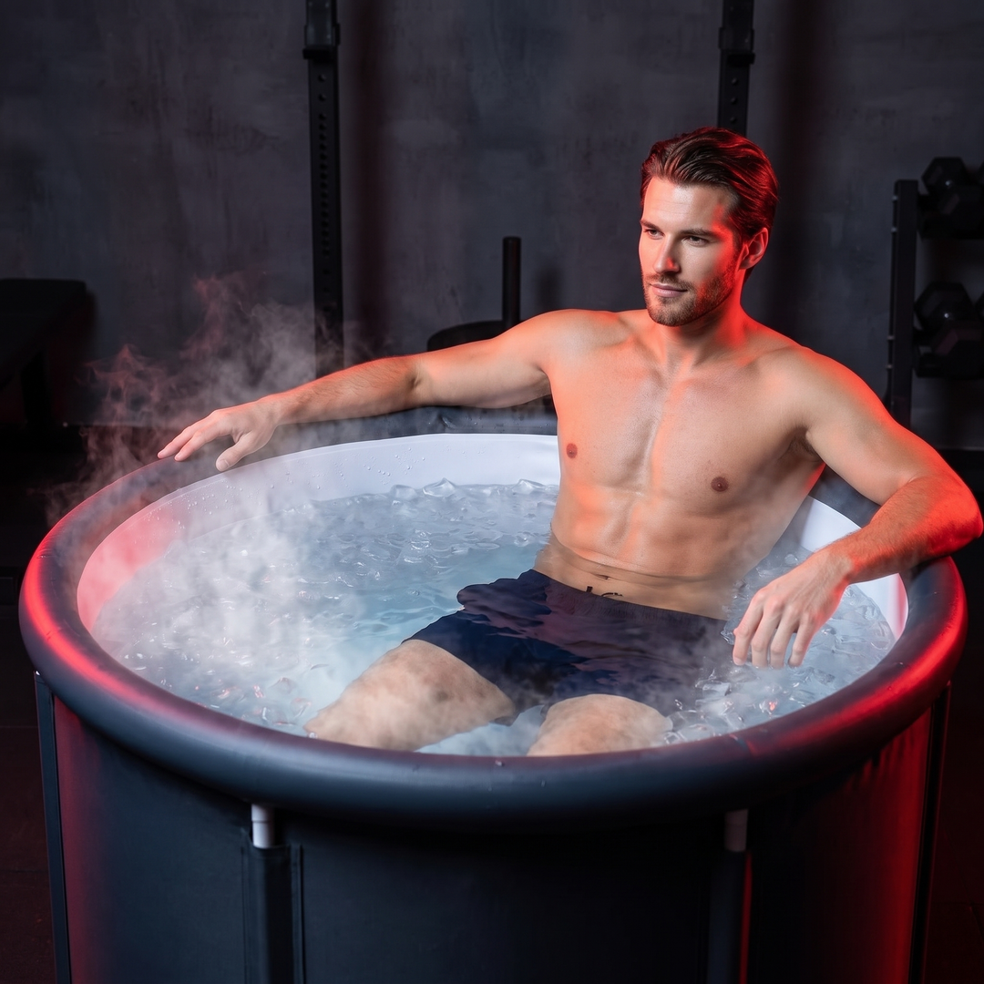 Professional Ice Bath Tub for Athletes with Lid Portable Cold Water Immersion Tub 130 Gallon Capacity Hot Cold Therapy Plunge Pool Recovery Tub for Home Gym Outdoor Use