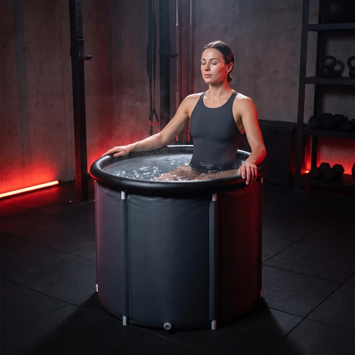 Professional Ice Bath Tub for Athletes with Lid Portable Cold Water Immersion Tub 130 Gallon Capacity Hot Cold Therapy Plunge Pool Recovery Tub for Home Gym Outdoor Use