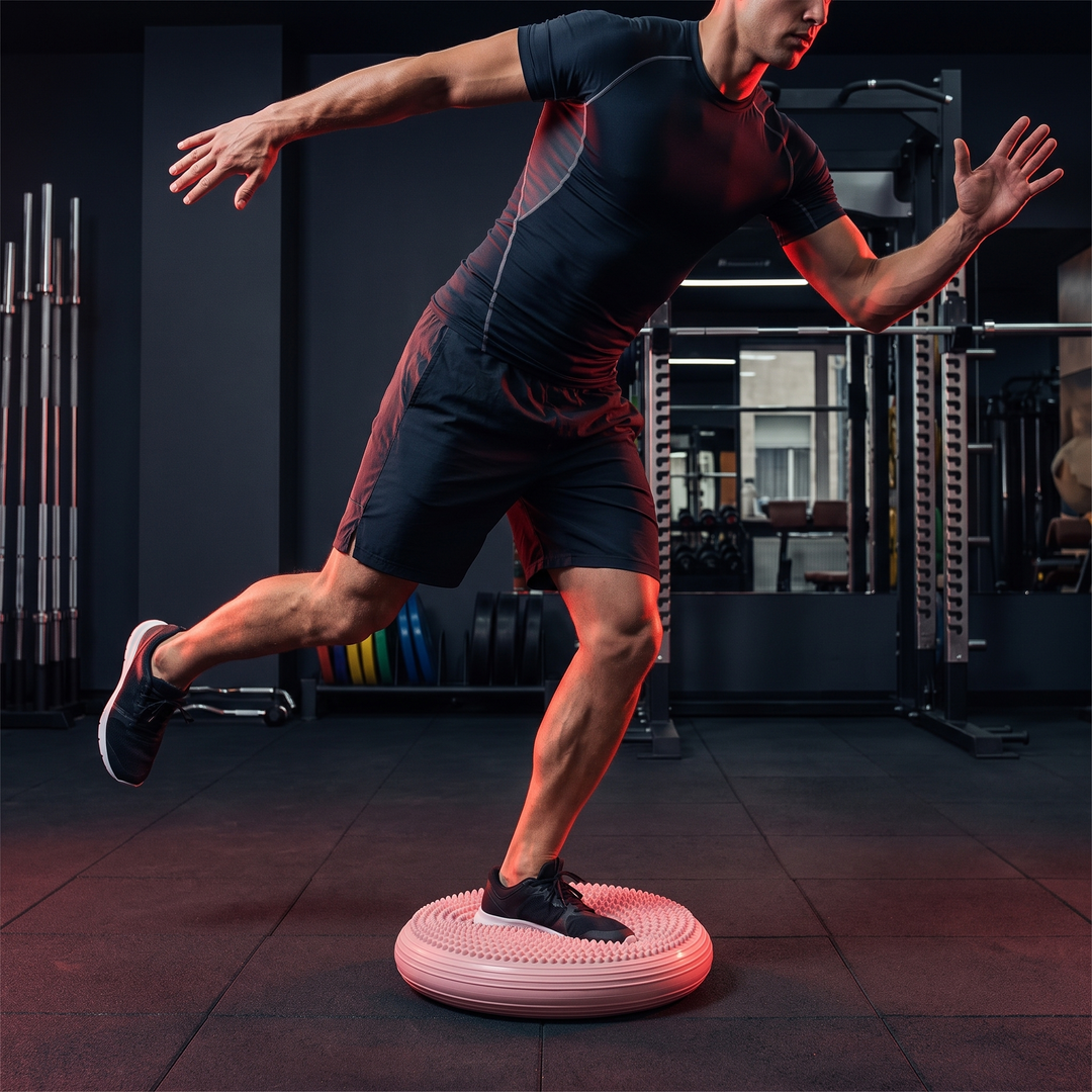 Professional Inflatable Balance Pad Core Stability Trainer Yoga Pilates Fitness Balance Board for Home Gym Rehabilitation Balance Training