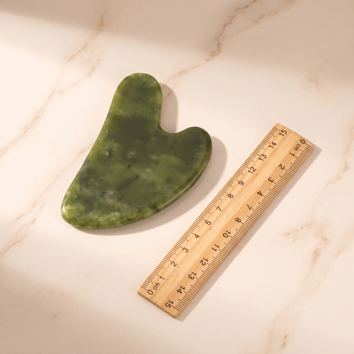Professional Jade Gua Sha Scraping Tool Heart Shape Natural Jade Stone Face Neck Body Massage Scraper Skin Therapy Recovery Tool