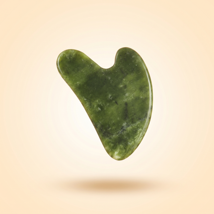 Professional Jade Gua Sha Scraping Tool Heart Shape Natural Jade Stone Face Neck Body Massage Scraper Skin Therapy Recovery Tool