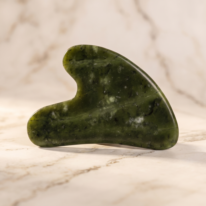 Professional Jade Gua Sha Scraping Tool Heart Shape Natural Jade Stone Face Neck Body Massage Scraper Skin Therapy Recovery Tool