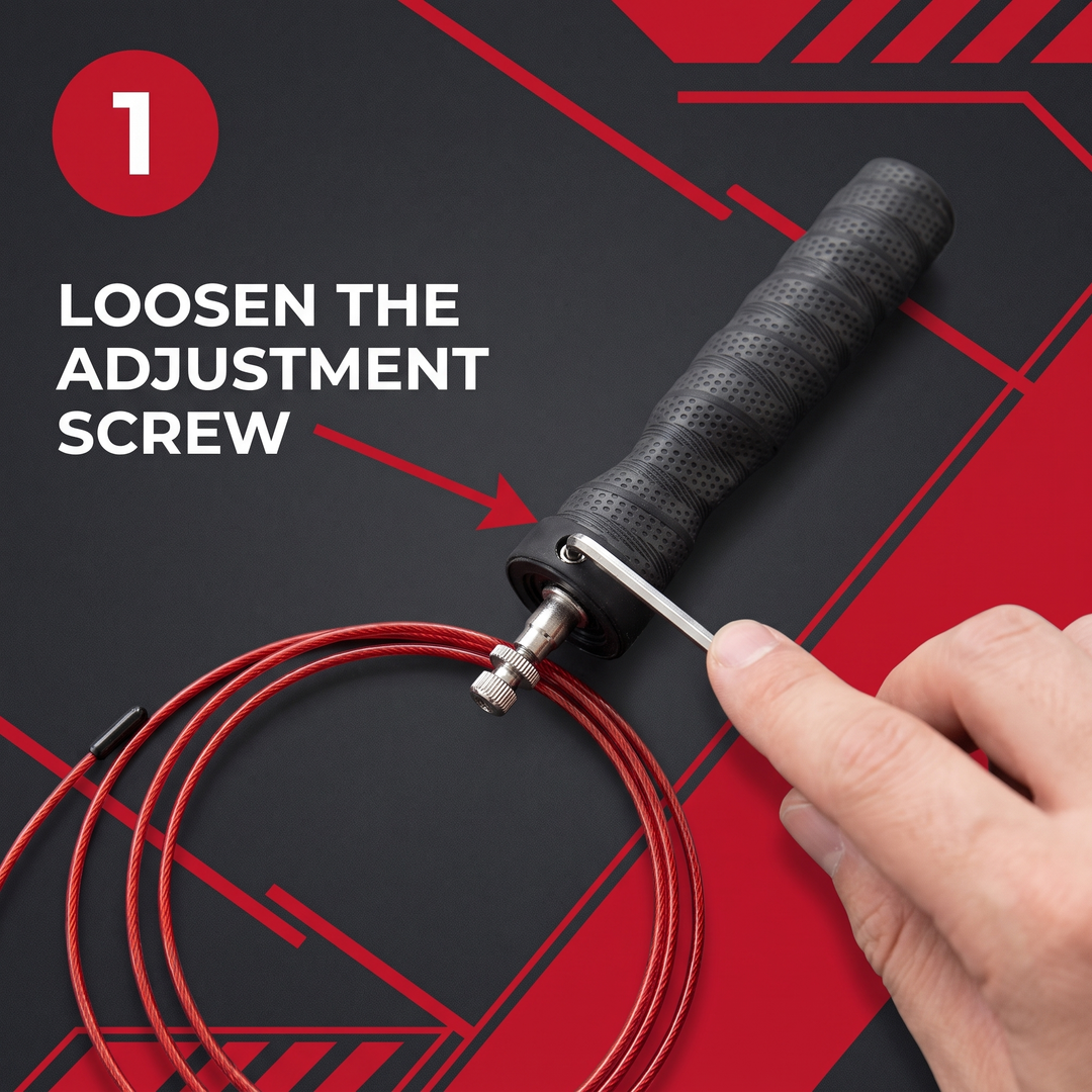 Professional Jump Rope Set Speed Skipping Rope Adjustable Cable with Ball Bearings Anti-Slip Handle Weighted CrossFit Home Gym Cardio Fitness Training