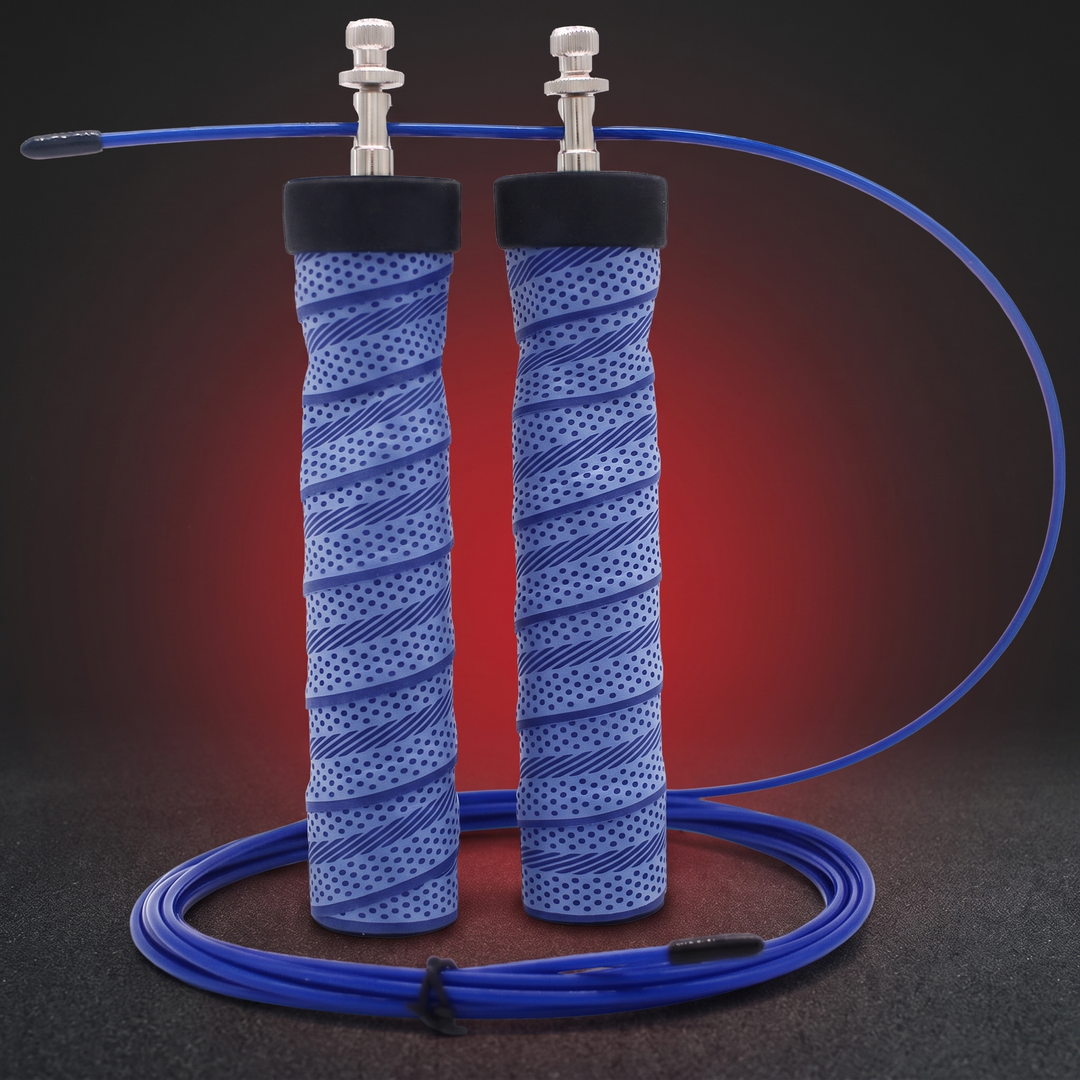 Professional Jump Rope Set Speed Skipping Rope Adjustable Cable with Ball Bearings Anti-Slip Handle Weighted CrossFit Home Gym Cardio Fitness Training