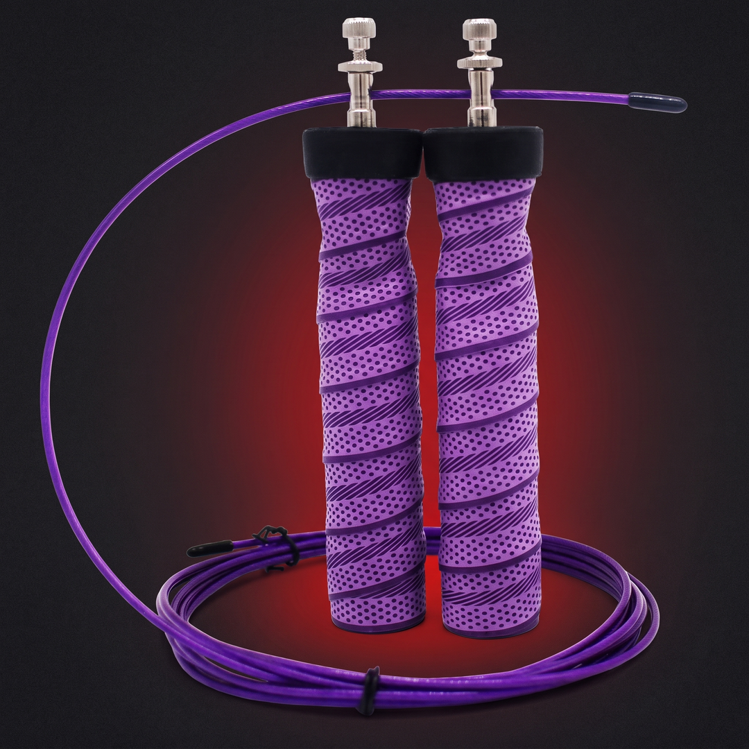 Professional Jump Rope Set Speed Skipping Rope Adjustable Cable with Ball Bearings Anti-Slip Handle Weighted CrossFit Home Gym Cardio Fitness Training