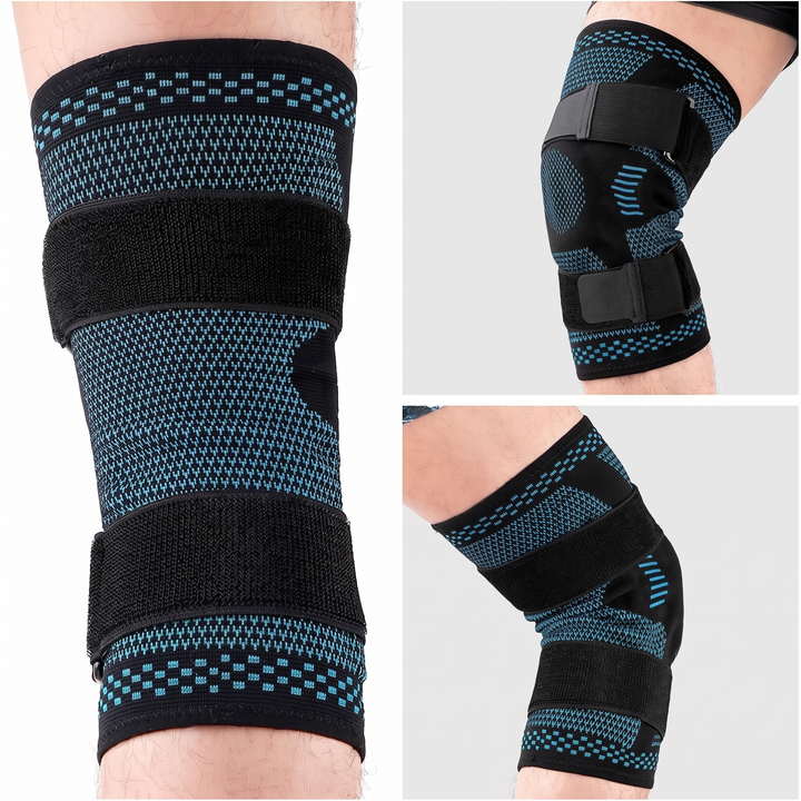 Professional Knee Brace Support Compression Sleeve with Side Stabilizers Patella Gel Pad for Knee Pain Relief Meniscus ACL MCL Recovery Rehabilitation