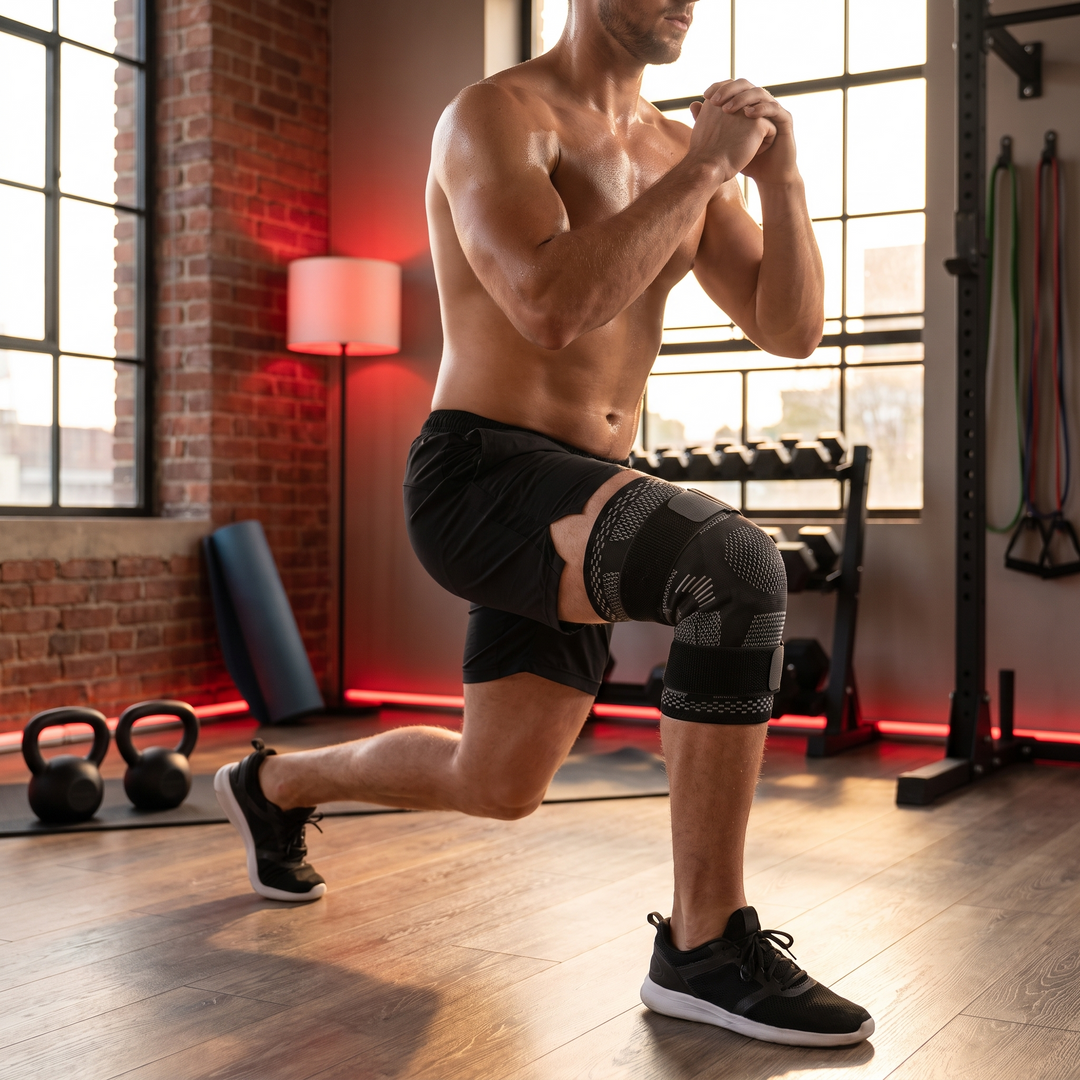 Professional Knee Brace Support Compression Sleeve with Side Stabilizers Patella Gel Pad for Knee Pain Relief Meniscus ACL MCL Recovery Rehabilitation