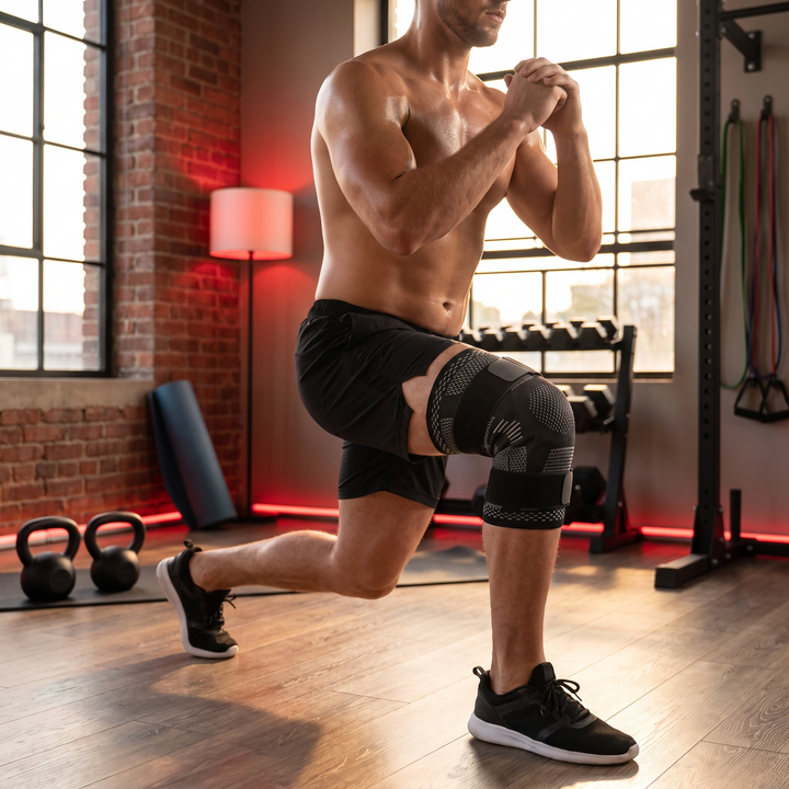Professional Knee Brace Support Compression Sleeve with Side Stabilizers Patella Gel Pad for Knee Pain Relief Meniscus ACL MCL Recovery Rehabilitation