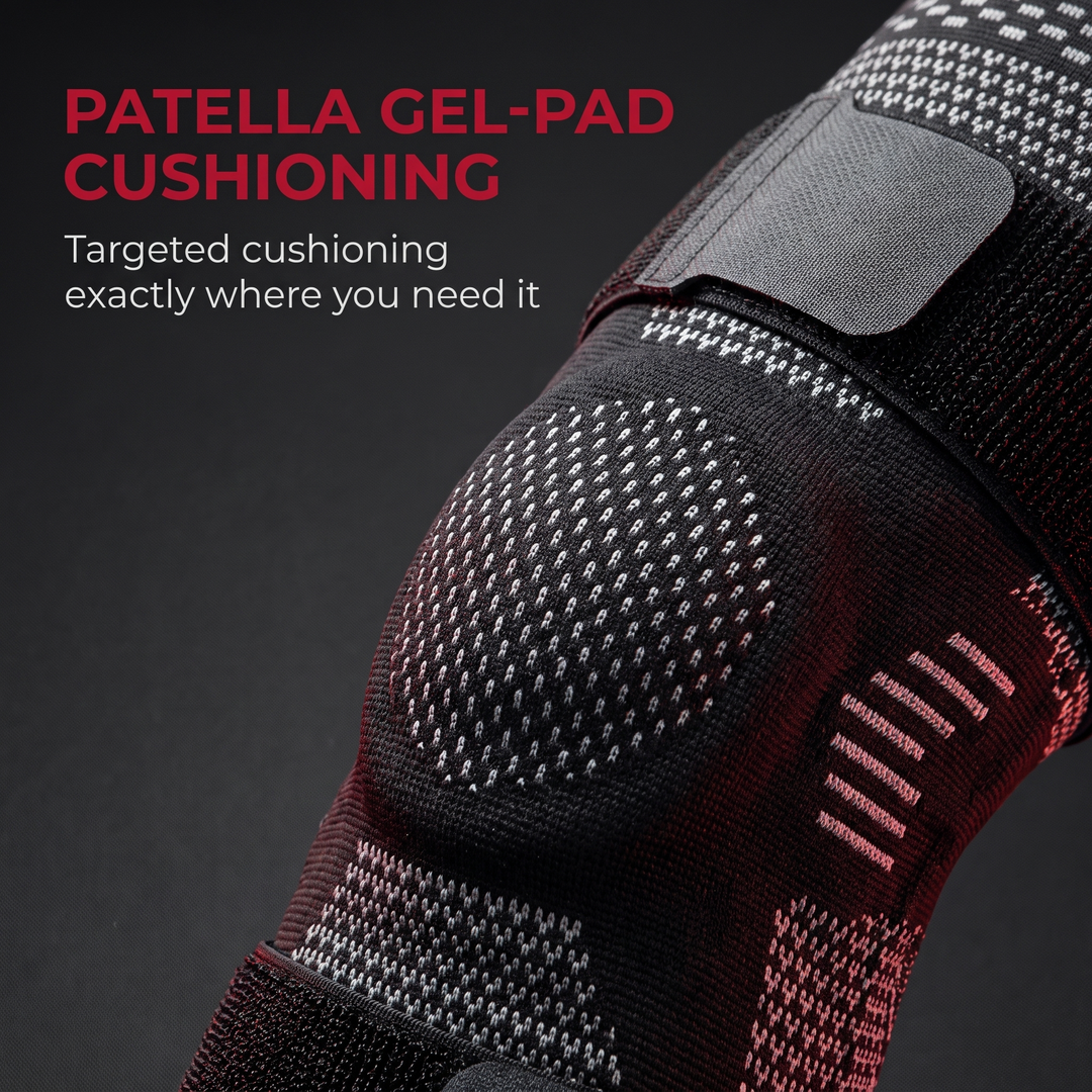 Professional Knee Brace Support Compression Sleeve with Side Stabilizers Patella Gel Pad for Knee Pain Relief Meniscus ACL MCL Recovery Rehabilitation