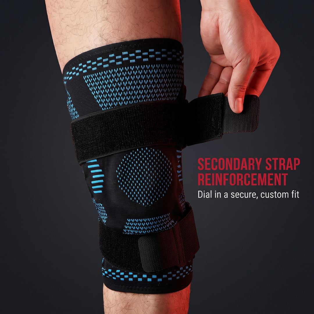 Professional Knee Brace Support Compression Sleeve with Side Stabilizers Patella Gel Pad for Knee Pain Relief Meniscus ACL MCL Recovery Rehabilitation