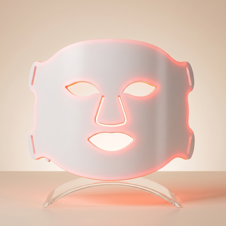 Professional LED Face &amp; Neck Light Therapy Mask 8 Colour Red Near-Infrared Photon Skin Firming Oil Control Anti-Redness Whitening Home Skin Care