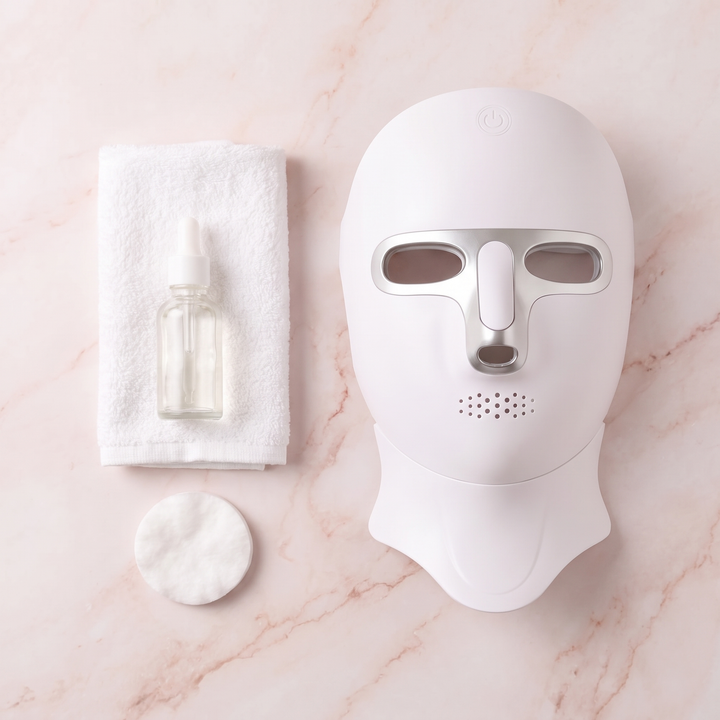 Professional LED Light Therapy Face and Neck Mask 7 Color Photon Skin Rejuvenation Rechargeable Facial Care Device for Home Use