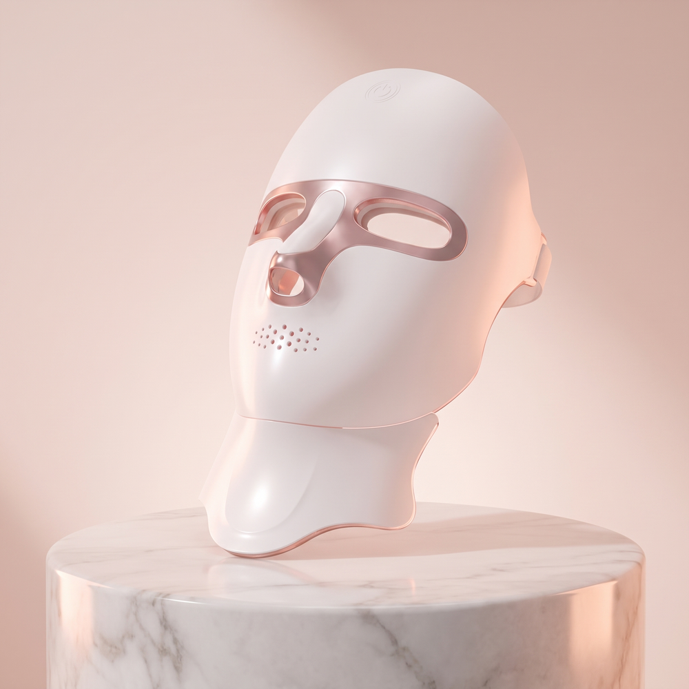 Professional LED Light Therapy Face and Neck Mask 7 Color Photon Skin Rejuvenation Rechargeable Facial Care Device for Home Use