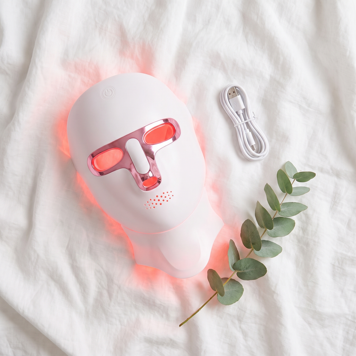 Professional LED Light Therapy Face and Neck Mask 7 Color Photon Skin Rejuvenation Rechargeable Facial Care Device for Home Use