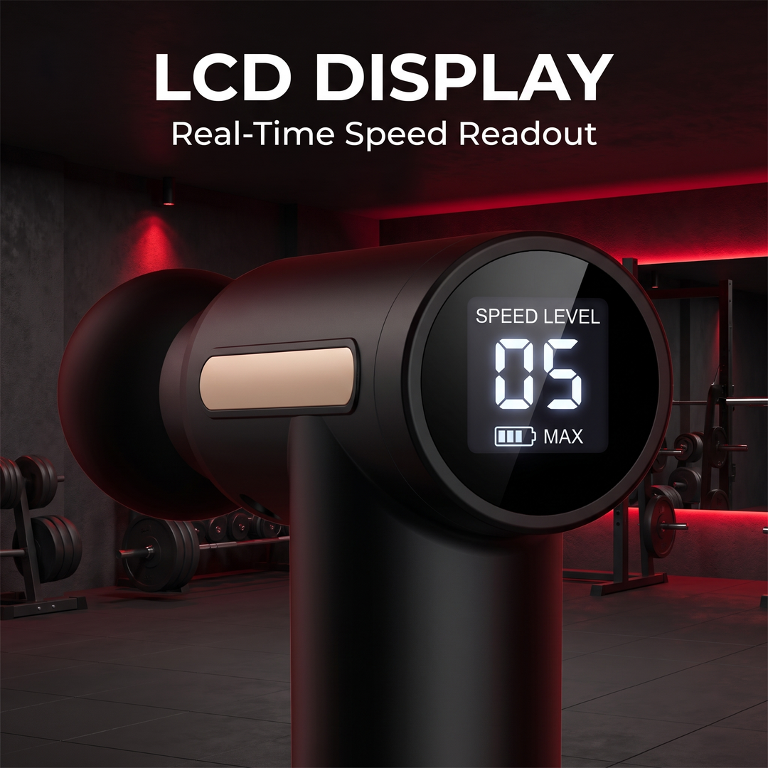 Professional Massage Gun Deep Tissue Muscle Massager 30 Speed Levels Percussion Body Neck Back Recovery Device Noise Reduction Home Gym Fitness Use