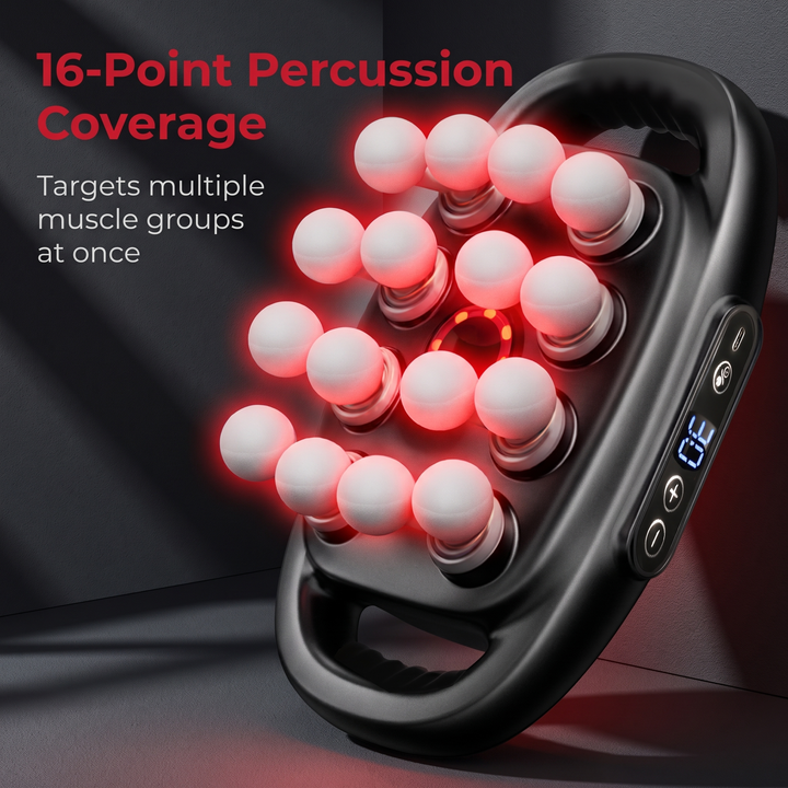 Professional Massage Gun Deep Tissue Percussion Massager Portable Muscle Recovery Device Multiple Attachments Home Gym Fitness Rehabilitation