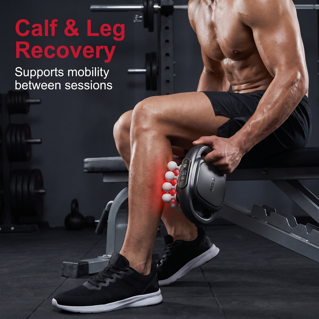 Professional Massage Gun Deep Tissue Percussion Massager Portable Muscle Recovery Device Multiple Attachments Home Gym Fitness Rehabilitation