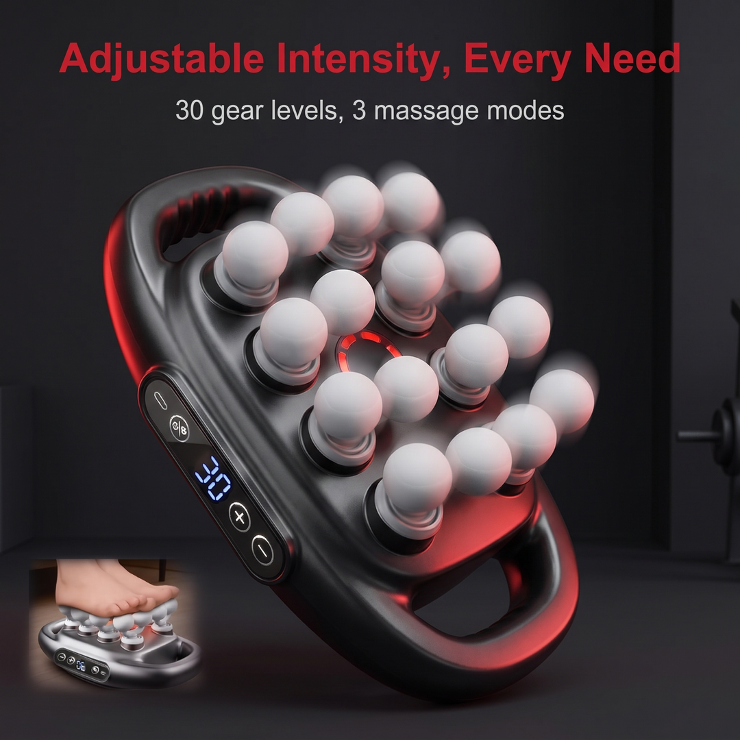 Professional Massage Gun Deep Tissue Percussion Massager Portable Muscle Recovery Device Multiple Attachments Home Gym Fitness Rehabilitation