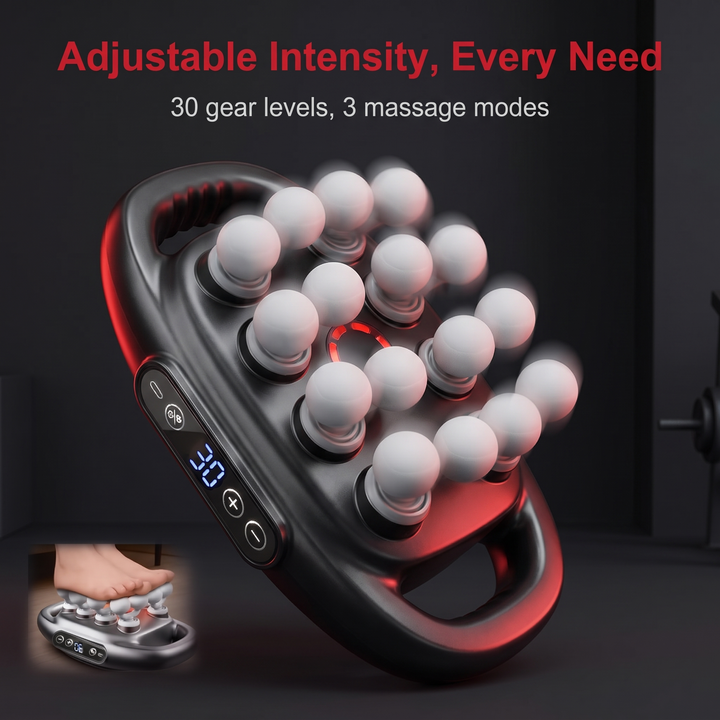 Professional Massage Gun Deep Tissue Percussion Massager Portable Muscle Recovery Device Multiple Attachments Home Gym Fitness Rehabilitation