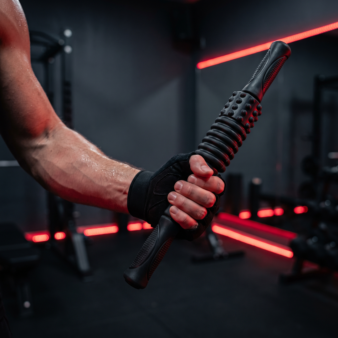 Professional Massage Stick Double Row Roller Muscle Relaxation Tool Trigger Point Relief Deep Tissue Body Massager for Home Gym Recovery Physiotherapy