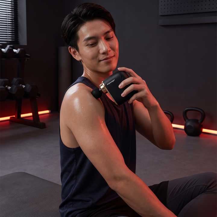 Professional Mini Massage Gun Portable Deep Tissue Percussion Massager with Intelligent Pressure Sensor Quiet Motor for Gym Travel Office Muscle Recovery