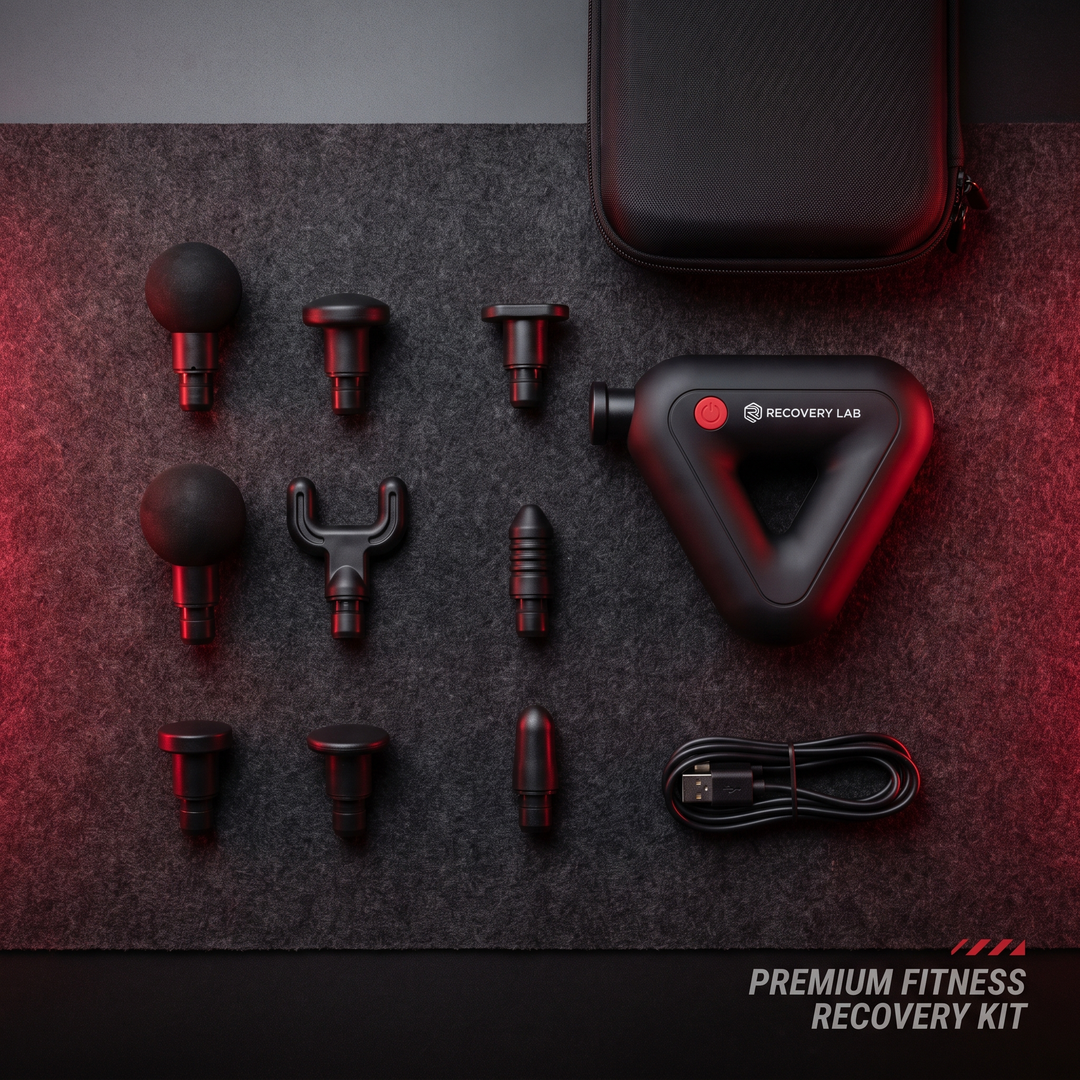 Professional Mini Massage Gun Triangular Fascia Gun Neck Cervical Spine Massager 9 Heads 9 Speed Levels Low Noise Percussion Muscle Recovery Device