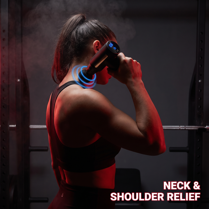Professional Muscle Massage Gun Deep Tissue Percussion Massager for Neck Back Shoulders Recovery Soreness Relief Home Gym Fitness Use