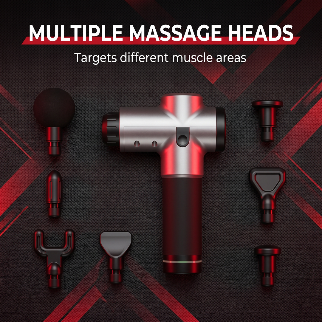 Professional Muscle Massage Gun Deep Tissue Percussion Massager for Neck Back Shoulders Recovery Soreness Relief Home Gym Fitness Use