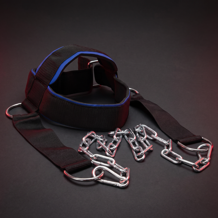 Professional Neck Training Harness Adjustable Head Strap Neck Muscle Strength Training Cap Weight Bearing Gym Fitness Home Workout Exercise Equipment