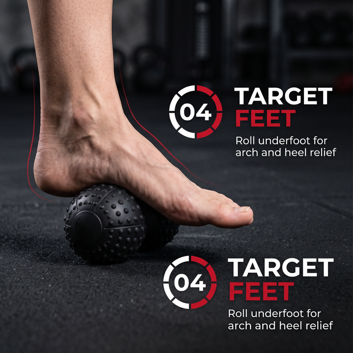 Professional Peanut Massage Ball TPE Raised Point Fascia Ball Back Waist Foot Myofascial Release Ball for Home Gym Recovery Mobility Rehab