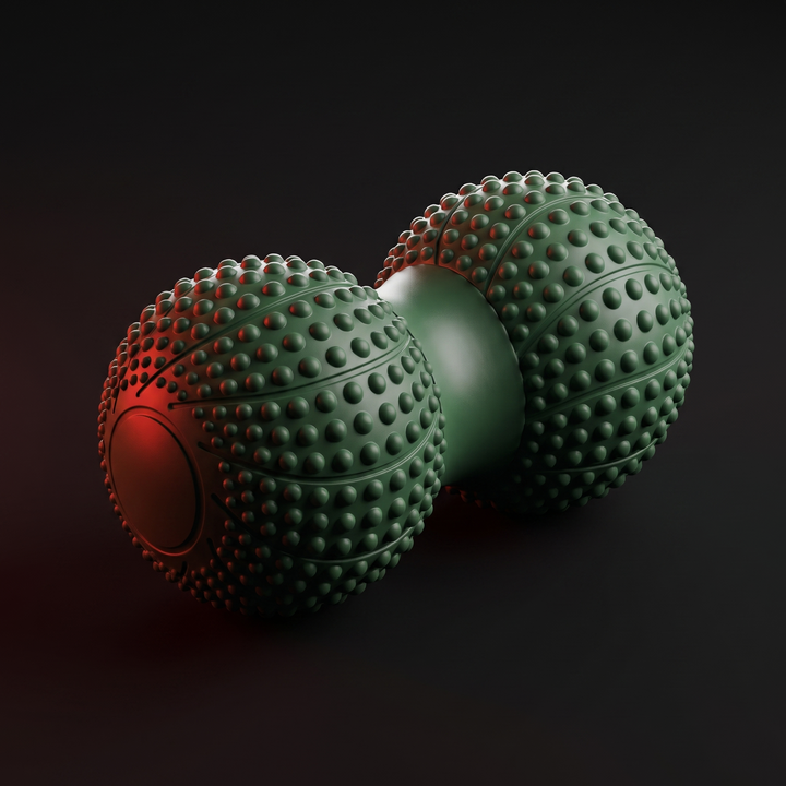 Professional Peanut Massage Ball TPE Raised Point Fascia Ball Back Waist Foot Myofascial Release Ball for Home Gym Recovery Mobility Rehab