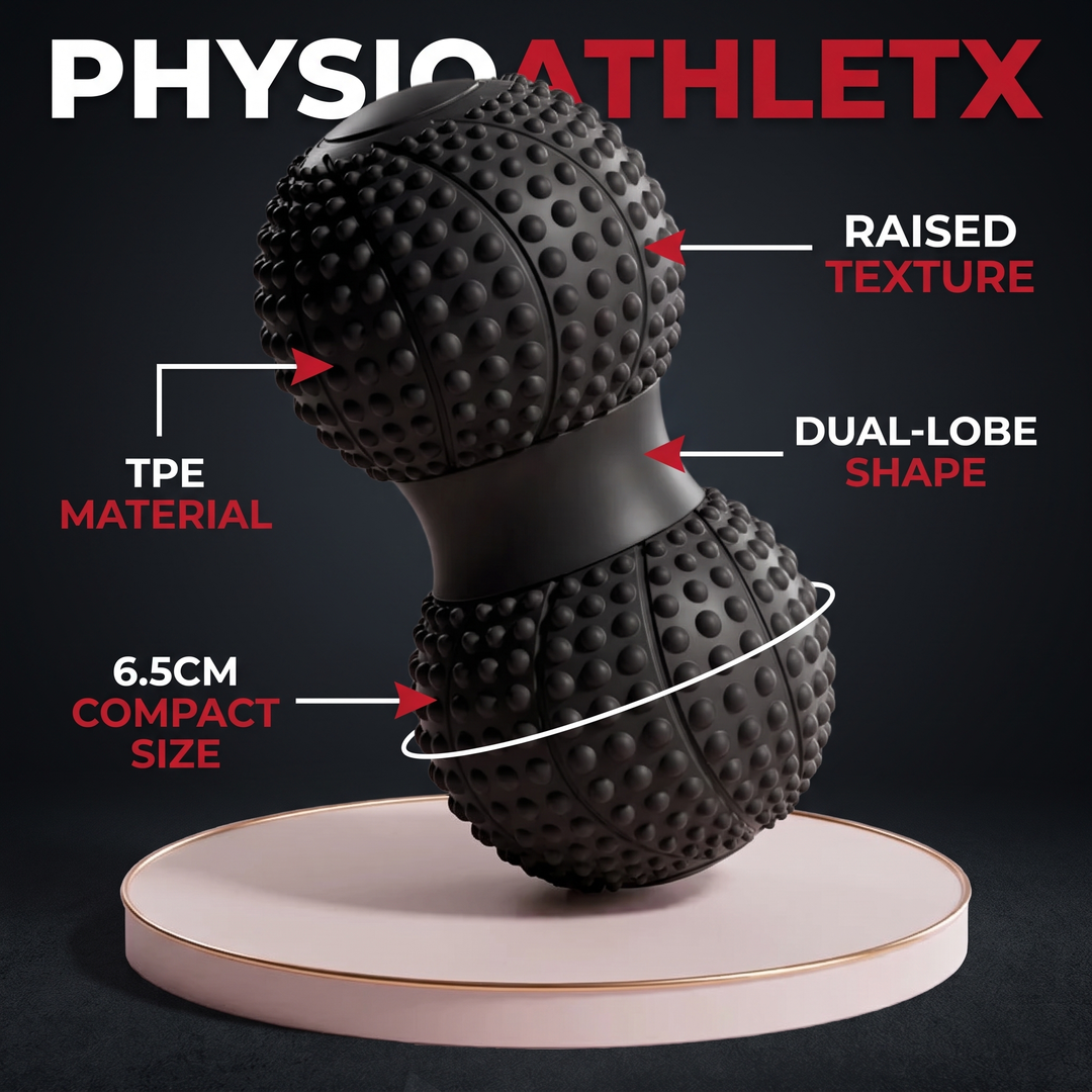 Professional Peanut Massage Ball TPE Raised Point Fascia Ball Back Waist Foot Myofascial Release Ball for Home Gym Recovery Mobility Rehab