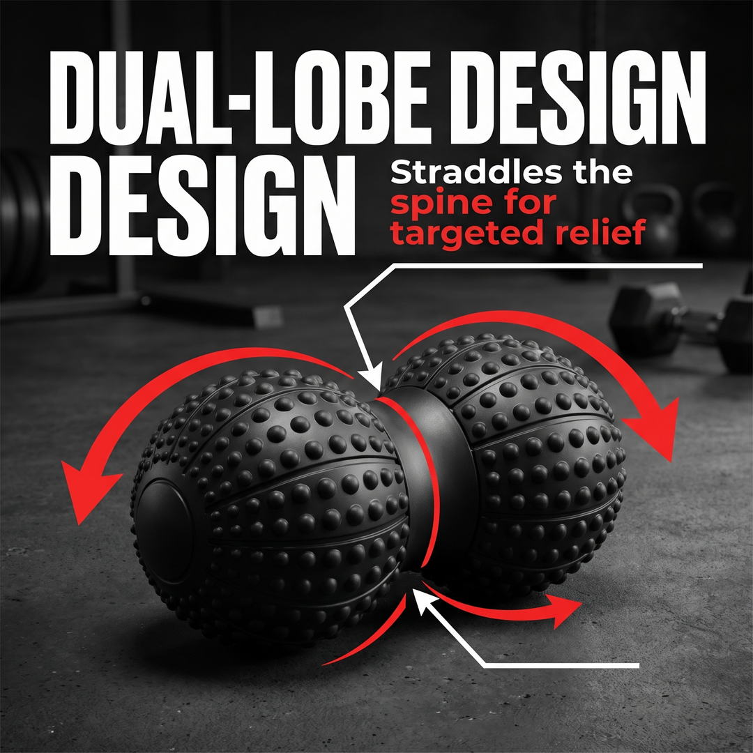Professional Peanut Massage Ball TPE Raised Point Fascia Ball Back Waist Foot Myofascial Release Ball for Home Gym Recovery Mobility Rehab