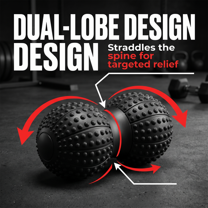 Professional Peanut Massage Ball TPE Raised Point Fascia Ball Back Waist Foot Myofascial Release Ball for Home Gym Recovery Mobility Rehab